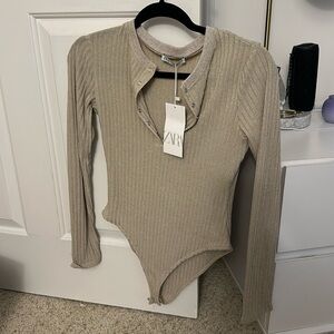 zara bodysuit with buttons